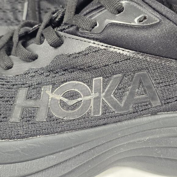 HOKA ONE ONE BONDI 8 WIDE MEN'S RUNNING SHOES – SIZE 8.5 – BLACK – MAX CUSHION - Picture 10 of 10